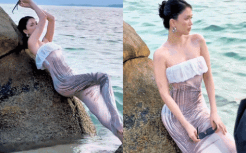 Ngọc Trinh lộ body thật qua camera thường