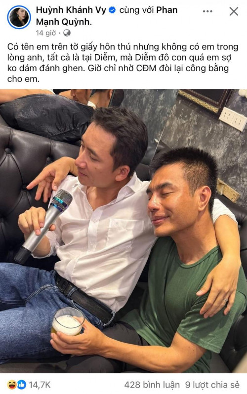 Vợ Phan Mạnh Quỳnh đăng đàn nhắc đến netizen