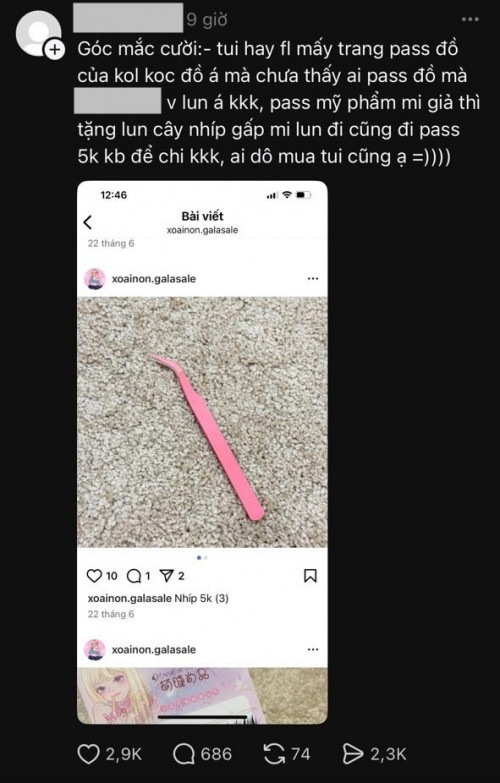 Vụ pass cây nhíp 5k