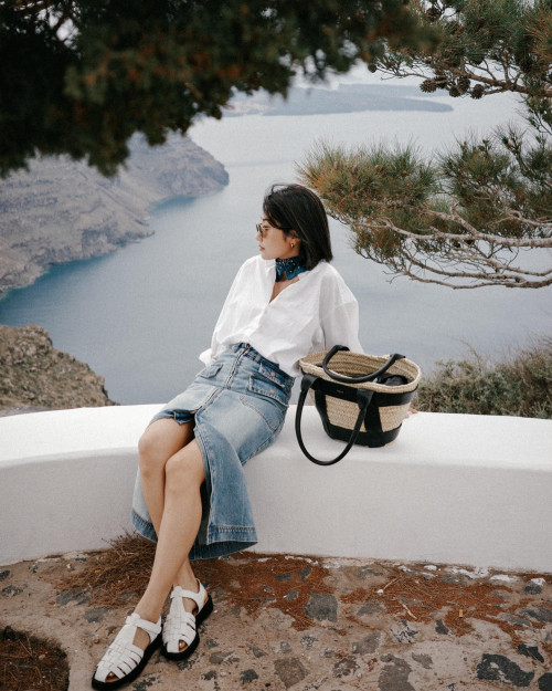 Chân váy denim