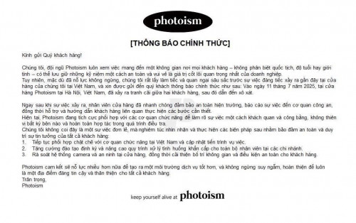 Toàn bộ phản hồi của tiệm photobooth Hà Nội xảy ra xô xát