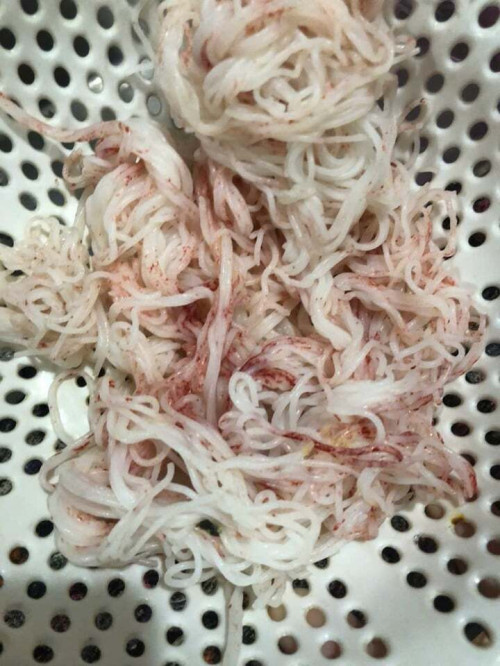 Bún chuyển sang màu đậm sau vài giờ mua ở Đà Nẵng