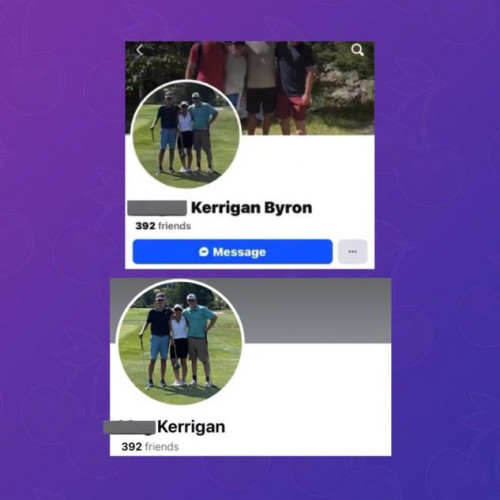 Megan Kerrigan xóa họ tên trên mạng xã hội.