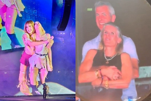 Lisa và Rosé tại concert Coldplay