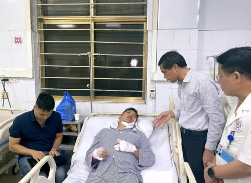 Anh Mai Xuân Hải tại bệnh viện.