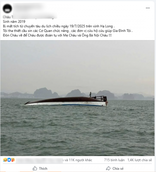 Tìm thấy thi thể bé trai gần đảo Ti Tốp