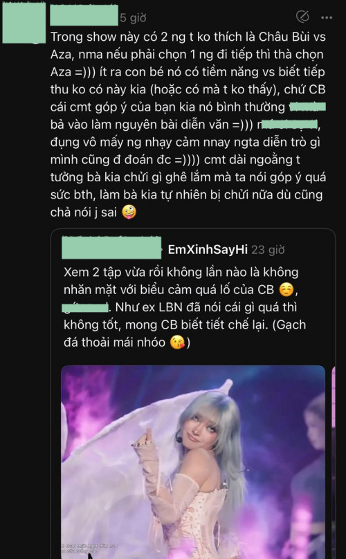 Châu Bùi trong một khoảnh khắc biểu diễn.