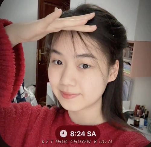 Hiền Mai trong lớp học