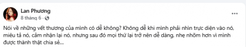 Lan Phương nhắc đến những vết thương