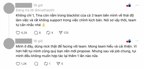 Xin lỗi từ Tina